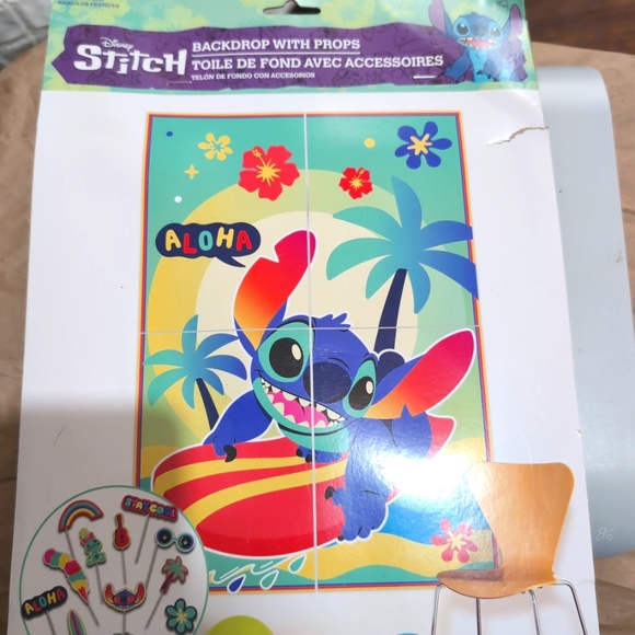 Disney Other - Disney Stitch Backdrop with Props